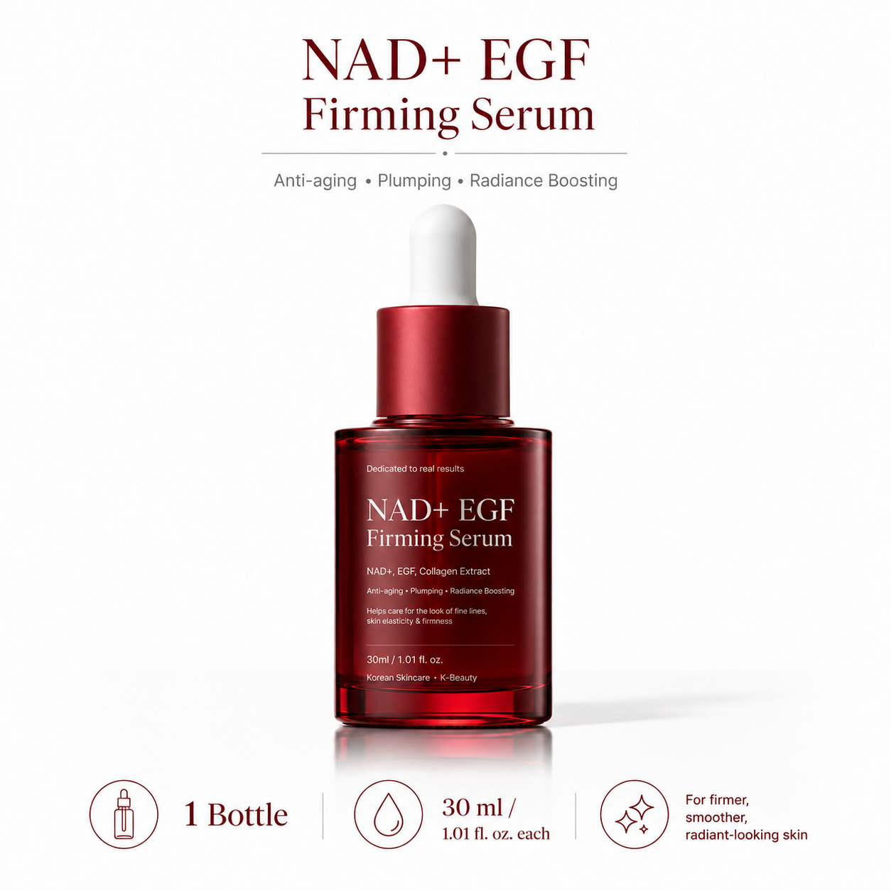 NAD+ EGF Firming Serum | Anti-aging, Plumping, Radiance Boosting Serum